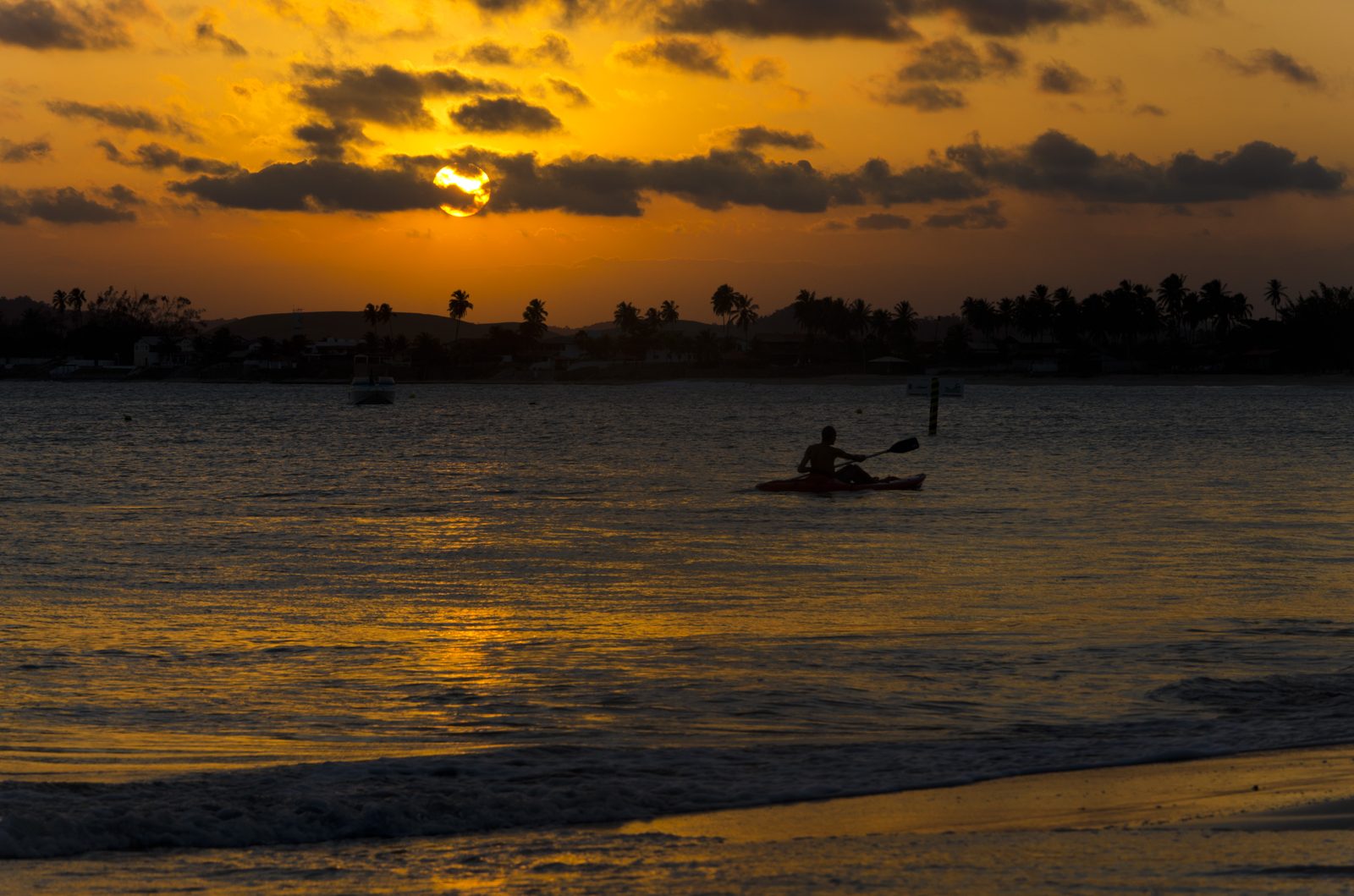 Praia de Serrambi ao pôr do sol